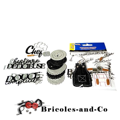 Barbecue sticker et découpes papier