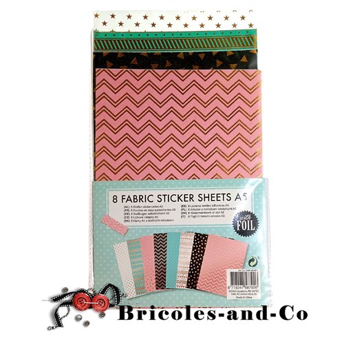 Tissus autocollant etoile triangle zigzag et flèche  a5