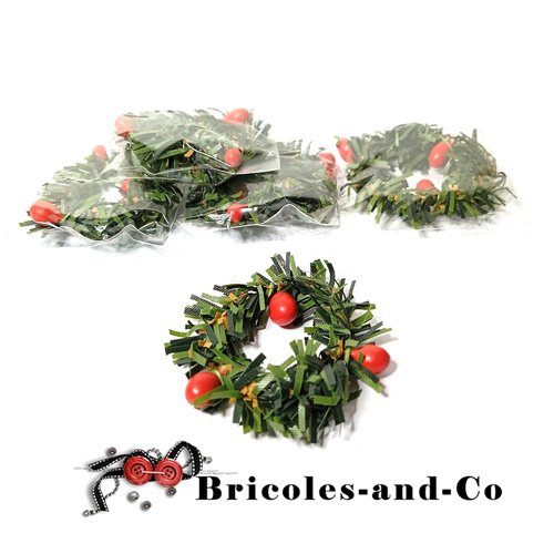 Noël  mini couronne 5 pcs