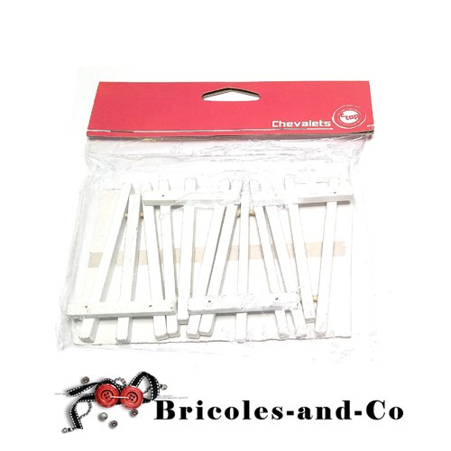 Chevalet bois blanc 4 pcs