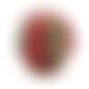 N° 52 boule artichaut  en tissu rouge vert  et doré  décoration de noël  d