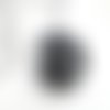 N° 53 boule artichaut  en tissu noir motif argenté   et gris motif argenté n°6 a   décoration de noël
