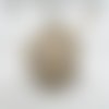 N° 53 boule artichaut en tissu beige à motif blanc rayures ou fleur  n°10 à accrocher dans le sapin
