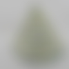 N°22 un tipi pipi intérieur éponge  verte extérieur  tissu coton fond blanc à motif cœurs