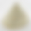 N°22 un tipi pipi intérieur éponge jaune extérieur  tissu coton fond blanc à motif cœurs