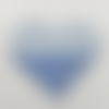 N°69 marque page cœur tissu  à "carreaux vichy "  bleu et blanc