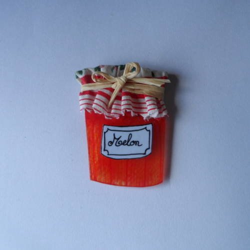 N°68 magnets petit pot de confiture melon  vendu à l'unité 