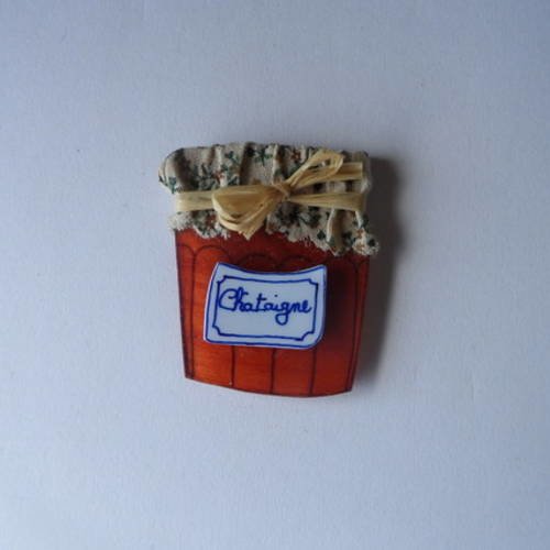 N°68 magnets petit pot de confiture châtaigne vendu à l'unité 