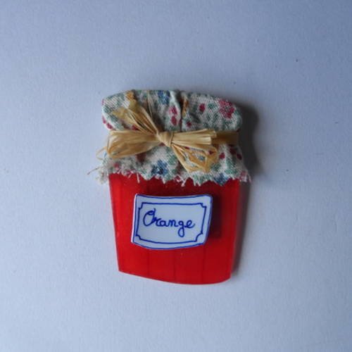 N°68 magnets petit pot de confiture orange vendu à l'unité 