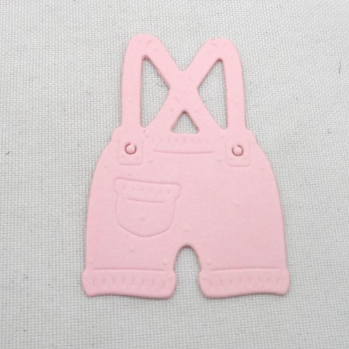 N°13 short à bretelles en papier rose   vêtement enfant  découpage
