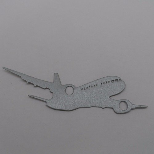 N°902  un avion  en papier gris argenté  transport