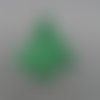 N°594  joli sapin de noël en papier  vert métallisé avec  hologramme cercle gaufrage  découpage  fin