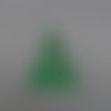 N°880   "sapin" de noël  fait d'étoile en papier   métallisé vert et hologramme cercle  découpage  fin