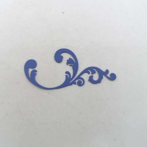 N°984  d'une "bordure" arabesque n°2 en papier  bleu marine     découpage fin