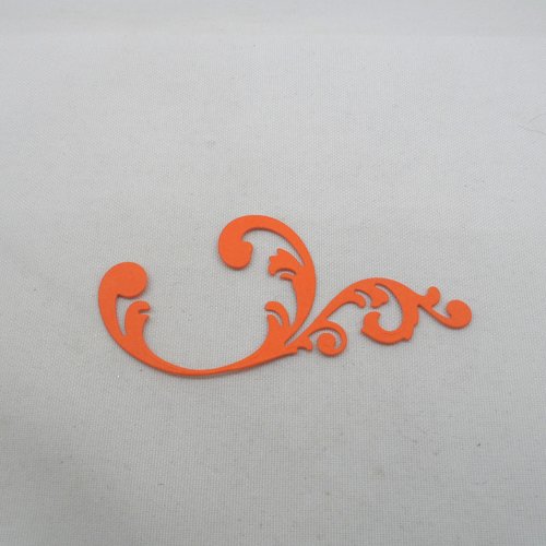 N°984  d'une "bordure" arabesque n°2 en papier  orange     découpage fin