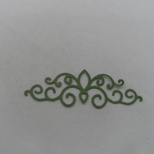 N°985  d'une "bordure" arabesque n°3 en papier  vert      découpage fin