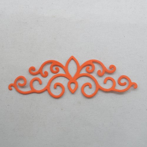 N°985  d'une "bordure" arabesque n°3 en papier  orange     découpage fin