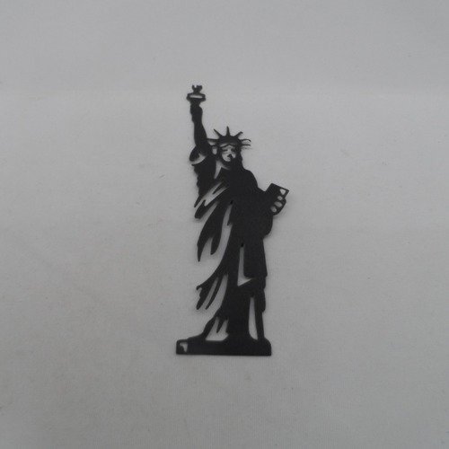 N°913 de la statue de la liberté en papier  noir    découpage fin