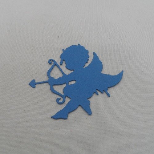 N°988 cupidon  avec son arc et une flèche    en papier  bleu