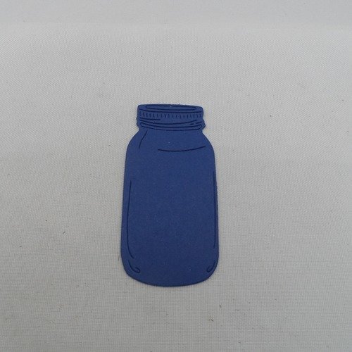 N°981 bocal   en papier  bleu marine embellissement