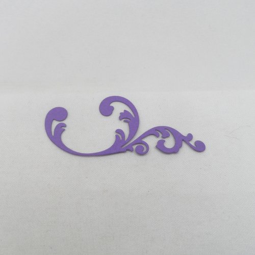N°984  d'une "bordure" arabesque n°2 en papier  violet   découpage fin