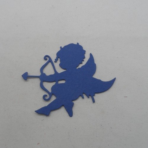 N°988 cupidon  avec son arc et une flèche    en papier  bleu marine