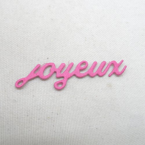 N°254 g mot  joyeux   en papier de couleur vendu à l'unité découpage fin