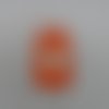 N°982 grand bocal avec cœurs évidés + mot love  en papier orange et orange métallisé  découpage fin