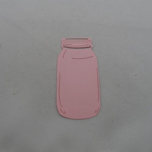 N°981 bocal   en papier rose embellissement