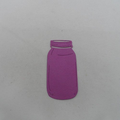N°981 bocal   en papier violet parme  embellissement