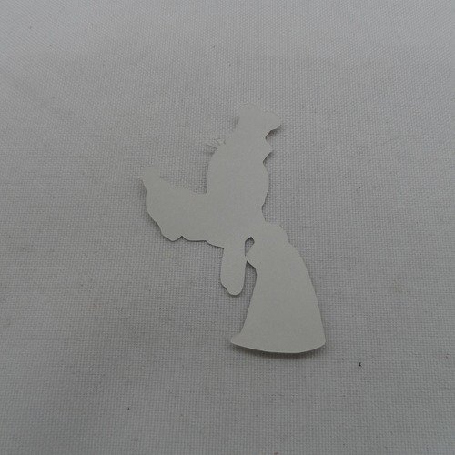 N°1058  dingo  de profil  en papier   gris très pale    découpage  fin