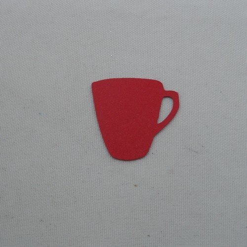 N°396 mug avec anse  en papier rouge