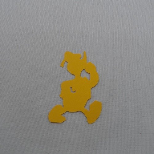 N°1069  canard dessin animé n°2 en papier  jaune n°1  découpage  fin