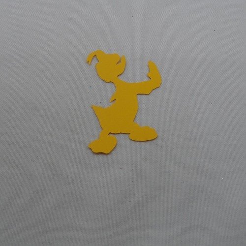 N°1086  canard dessin animé n°3 en papier jaune  découpage  fin