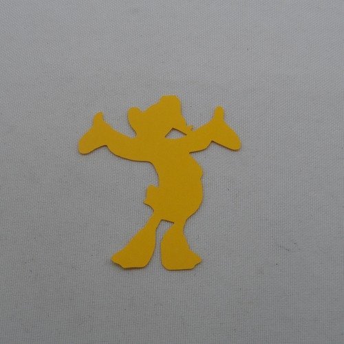 N°1068  canard dessin animé en papier  jaune n°1 découpage  fin