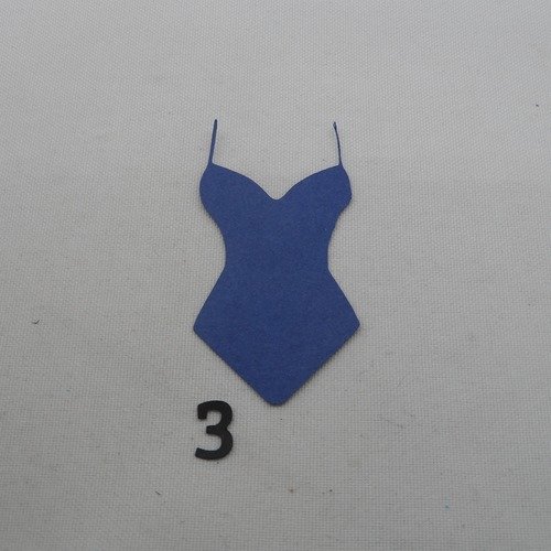 N°1164   maillot de bain  1 pièce  n°3 en papier bleu marine  découpage  fin