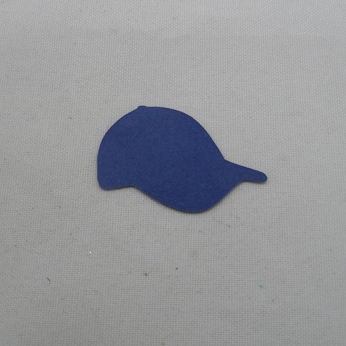 N°1165   casquette  n°2 en papier  bleu marine découpage  fin