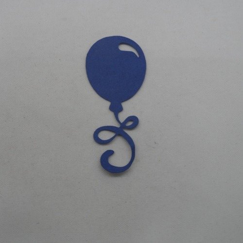 N°444 petit ballon en papier  bleu marine  découpage fin