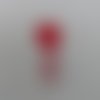 N°444 petit ballon en papier  rouge  découpage fin