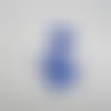 N°943 un bonhomme de neige olaf en papier bleu foncé métallisé hologrammes