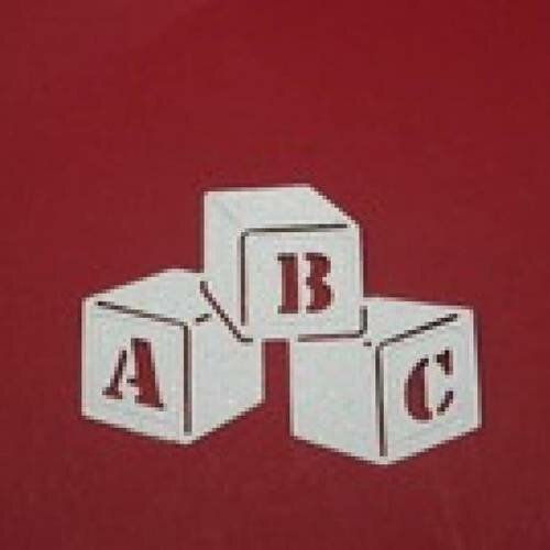 N°18 de trois cubes a b c  thème bébé en papier tapisserie blanc à paillette   découpage fin 