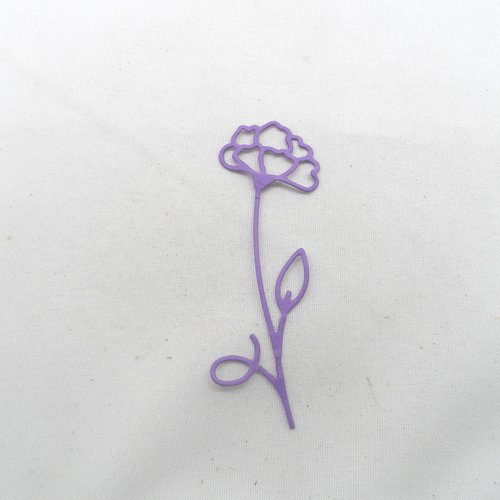N°805  jolie fleur n°2 fine  en papier violet n°1  découpage fin