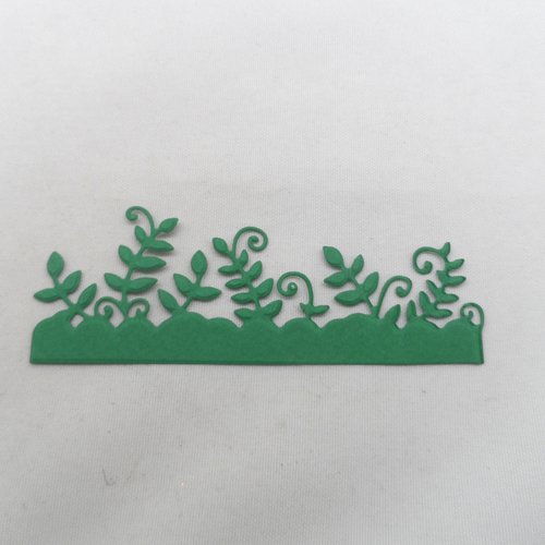 N°616 jolie bordure en feuillage  en papier  vert foncé  d gaufrage  découpage  fin