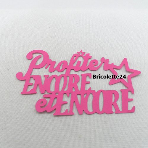 N°1216 mots profiter encore et encore avec  étoile   en papier fuchsia