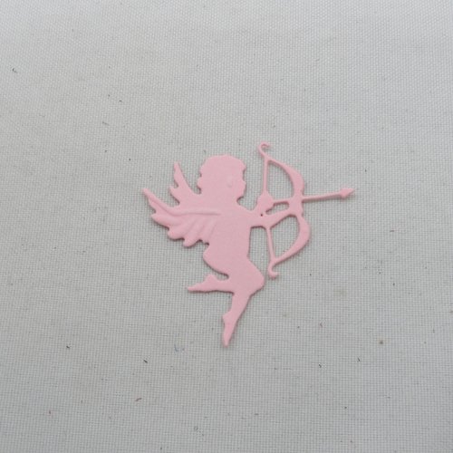N°1225 cupidon  avec son arc et une flèche    en papier  rose