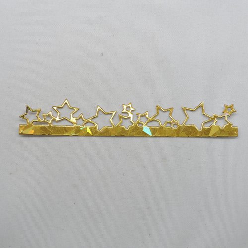 N°2082  d'une "bordure" étoiles  en papier  doré avec hologramme découpage fin