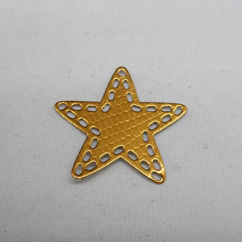 1201 étoile en papier  doré b avec hologramme   découpage  fin