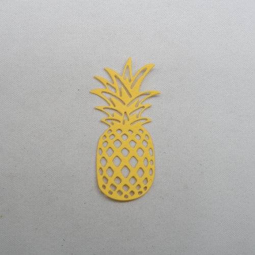 N°773 b fruit ananas   en papier jaune  découpage 