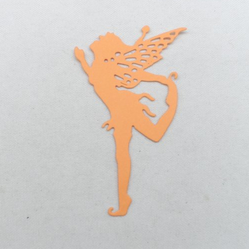 N°1326 un "lutin  papillon" n°4    en papier orange découpage fin