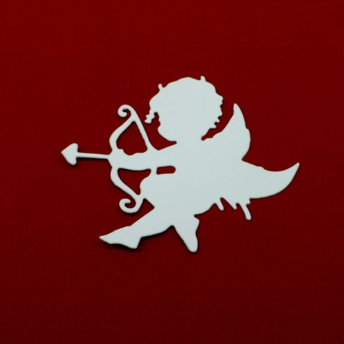 cupidon avec son arc et sa flèche en pointe de cœur - brodshop